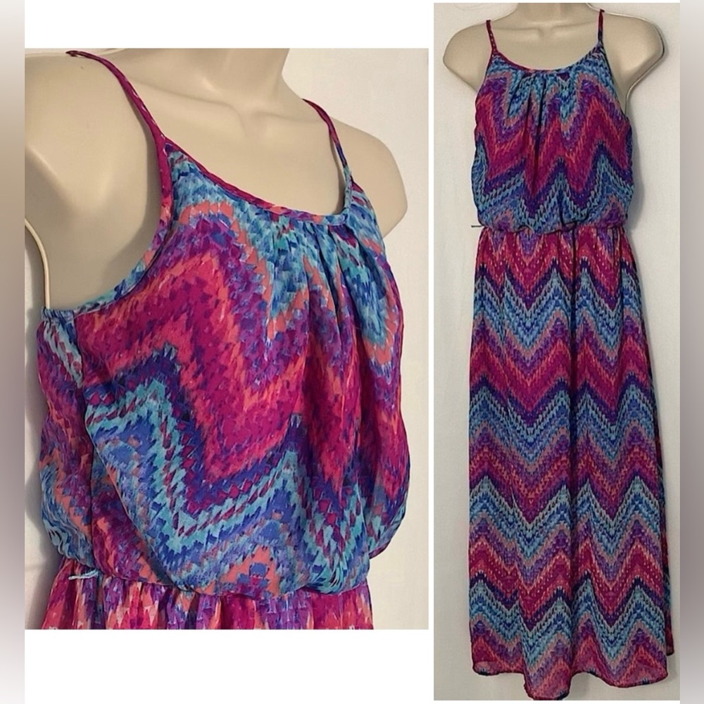Amy Byer multi colored patterned dress. Youth Size 16